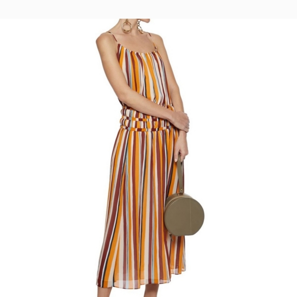 NWOT Frame Silk Dress, Sunrise Multi, Size L - Picture 5 of 6